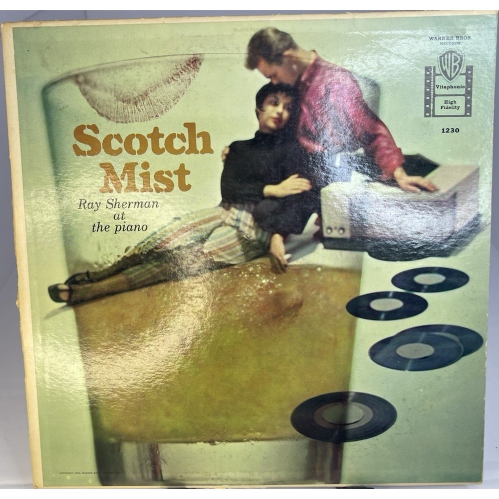 Ray Sherman Scotch Mist Warner Bros W 1230 Mono Piano Jazz Lounge Vinyl LP